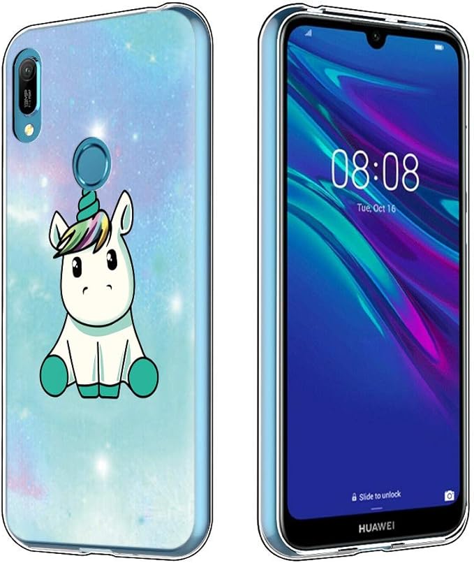 Yoedge Cover Per Huawei P30 Lite: Custodia Morbida TPU Rossa Con Cervo 3D, Regalo Natale, Antiurto
