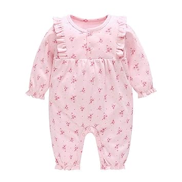 Amazon Baby Nest ベビー服 女の子 長袖ロンパース 部分前開き Amazon Baby Nest ベビー服 女の子 長袖ロンパース 部分前開き