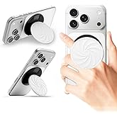 ORNARTO Vortuxe for MagSafe Phone Grip with Kickstand, Soft Liquid Silicone Finger Loop Grip, Phone Ring Holder for Back of Phone, Premium Build & Comfy Touch, White