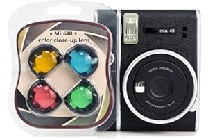 Mini 40 Camera 4 Colors Close Up Lens Filters Kit Special Effect Color Mirror Compatible with Fujifilm Instax Mini 40 Instant