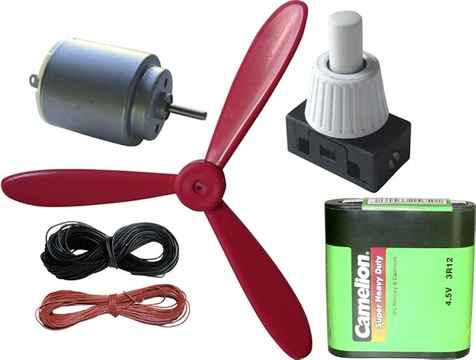 Frühes Forschen Electronic Plus 2 - elektronische Grundbauteile inkl. Mini-Motor, Luftschraube und Schalter (6-teilig)
