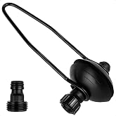 Five Oceans Outboard Motor Muffs, Boat Motor Flusher, Black PVC Marine Grade Muffs, Coated Steel Bracket, Includes Garden Hose Connector &amp; Quick Connect Adapter