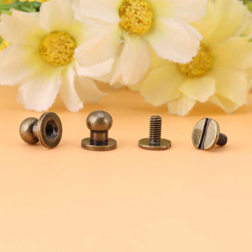 Rivetti A Vite QUARKZMAN 10x5mm | 12 Set Tono Oro | Per Borse In Pelle Fai-Da-Te E Artigianato - Foto 9