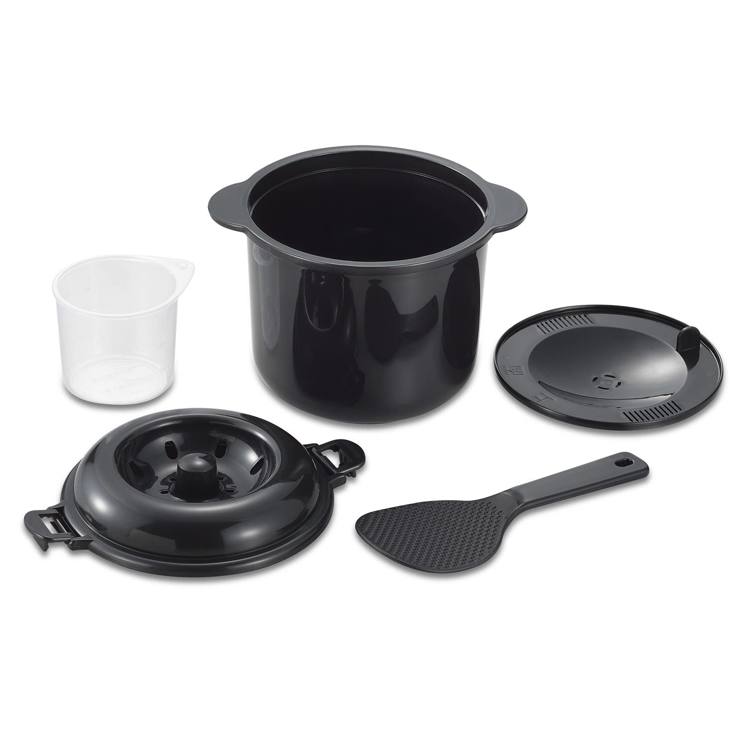 カクセー 電子レンジ専用炊飯器 備長炭入り ちびくろちゃん 2合炊き商品画像