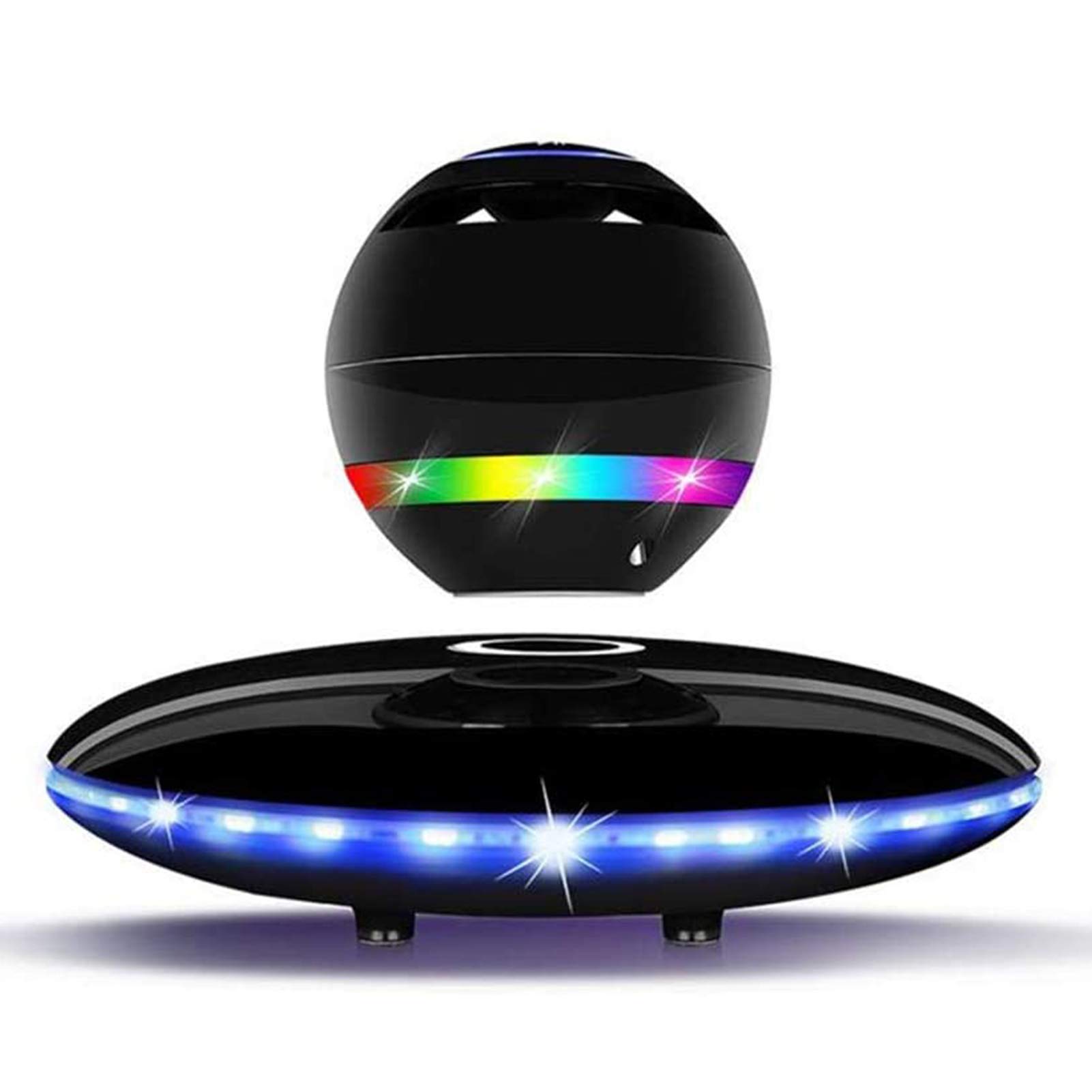 FGVDJ UFO Floating Speaker, Portable Speaker Bluetooth Speaker with LED Light Levitating Moon Lamp N