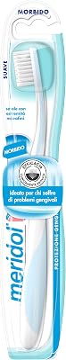 Brosse à dents Meridol Protection des gencives, avec poils doux aux extrémités microfines et filaments coniques I protège contre les irritations des gencives.