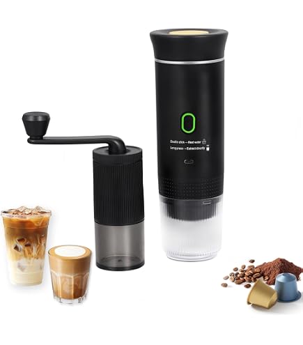 Amazon.com: GUMLCOOD Portable Espresso Machine and Coffee Grinder