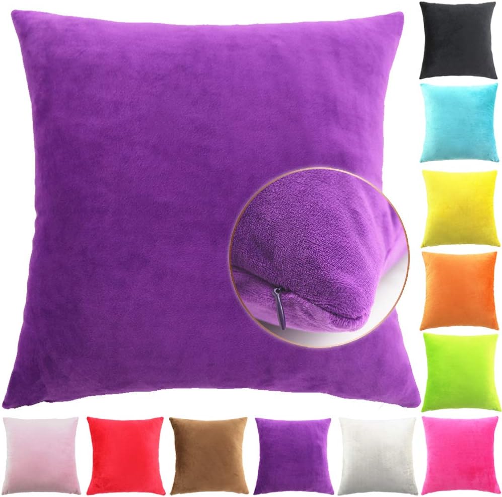 Easondea Fundas de Cojín de Color sólido Square Decorativos para Sofá