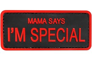 Morton Home-Mama Says I'm Special Tactical Morale Military Funny Arm Patch (red)