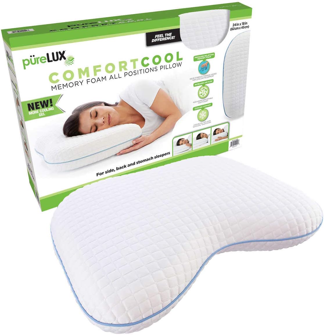 Top purelux simply cool memory foam pillow Shop