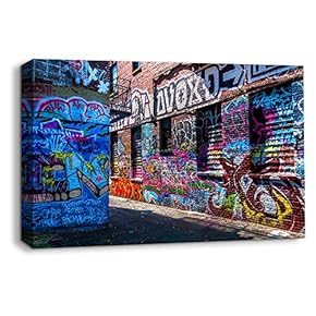Canvas Wall Art for Living Room,Bedroom Home Artwork Paintings Creative Graffiti Ready to Hang - 12x18 inches