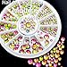JIEPING 3D Nail Art Tip Rhinestone Deco Shiny Your Nail Glitter Multicolor Round Bright
