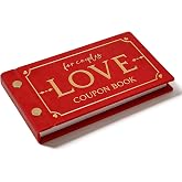 JULEASEL Love Coupon Book for Him, 30 Blank Gold Foil Coupons for Couples | Romantic Valentines Gifts for Him, Cute Anniversary &amp; Date Nights Gift for Boyfriend, Christmas Holiday Gifts for Husband