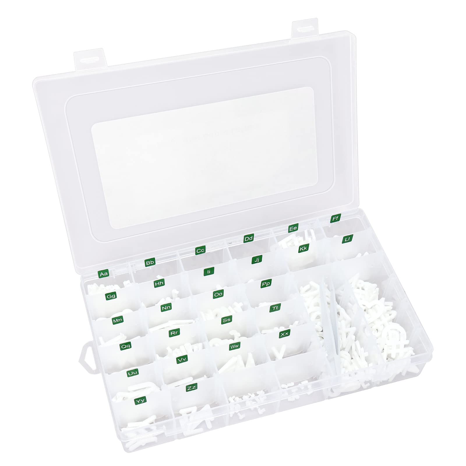 Photo 1 of Letter Board Letters Only,504 PRE-Cut Characters (1 Inch,White) with Sorting Tray,Felt Board Letters