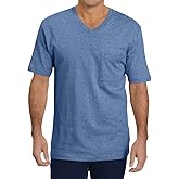 Wihion Mens Short Sleeve Pocket T-Shirts Casual Summer Cotton V Neck Tee Tops