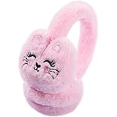 Pop Your Dream Kids Cat Earmuffs Cute Animal Ear Muffs Winter Outdoor Ear Covers Plush Ear Warmer for Boys Girls Age 7-14