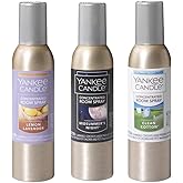 Yankee Candle Popular Fragrances 3-Pack Concentrated Room Sprays (Clean Cotton, Lemon Lavender, MidSummer's Night)