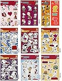 LOT OF 10 STICKERS OF SNOOPY PEANUTS CHARACTER