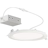 Maxim Lighting 67727WTWT Slim Baffle - 12W 1 5CCT LED Flush Mount-1 Inch Tall and 6.75 Inch Wide