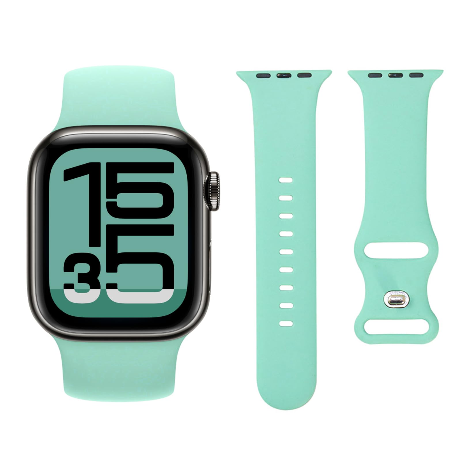 Compatible with Kids Apple Watch Band 38mm 40mm 41mm 42mm 44mm 45mm 46mm, Boys Girls Sport Waterproof Silicone Strap for iWatch Series 11 10 9 8 7 6 5 4 3 2 1 SE3 SE2 SE
