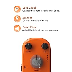 AZOR Compressor Guitar Effect Pedal Ultimate Comp