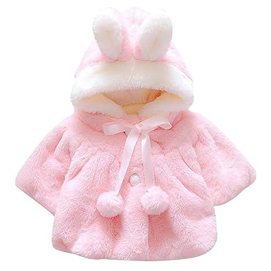 EDOTON Baby Kleinkind Mädchen Faux Pelz Mantel Winterjacke Kinderjacken Warm Winter Jacken Dicke Kleidung(0-36Monate)