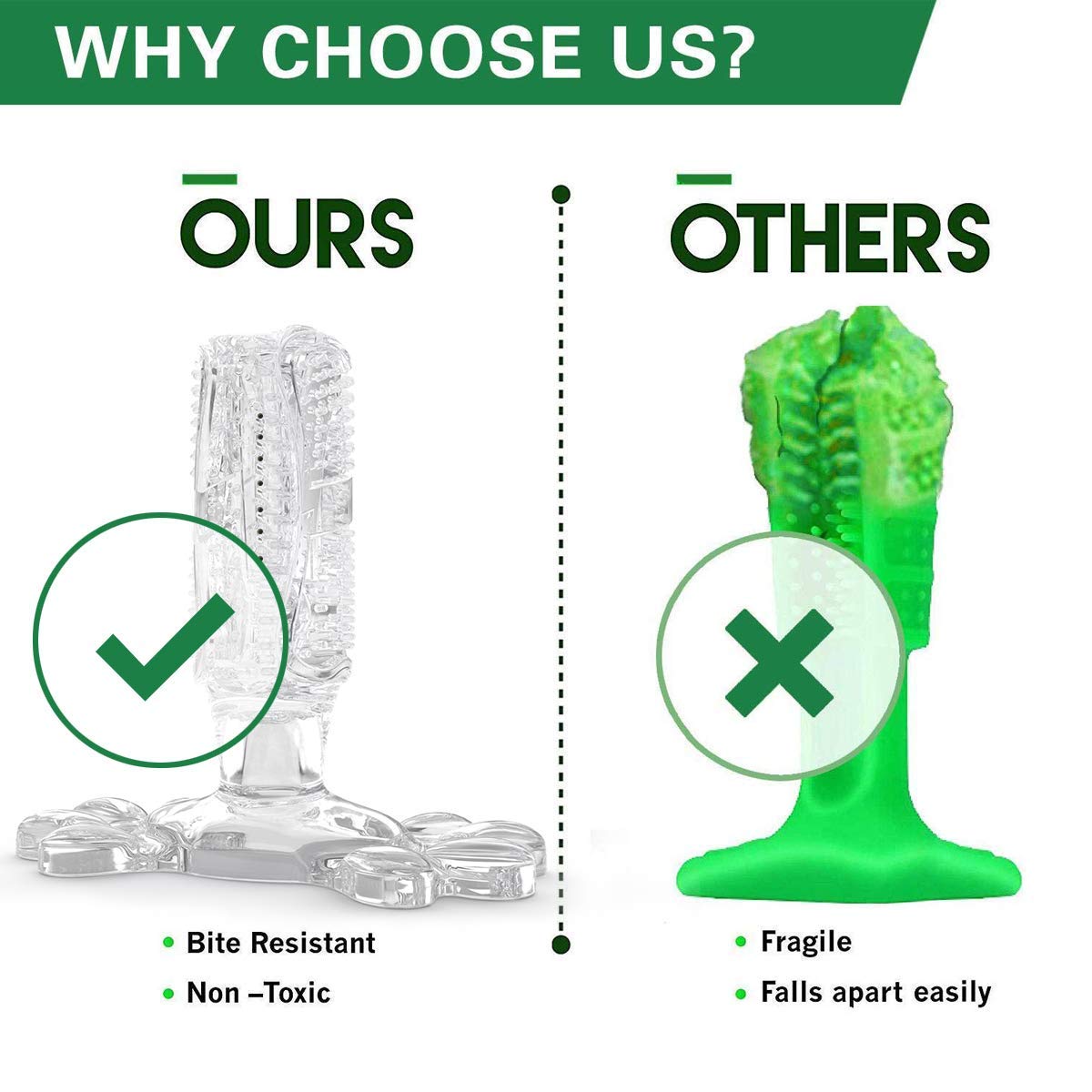 AyeBeau Dog Chew Toothbrush - Safe, Natural, Non-Toxic and Long-Lasting Dog Pet Chew Toys - Dog Toothbrush Stick for Dogs