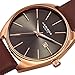 Akribos XXIV Men's Rose-Tone Case with Rose-Tone Accented Gray Dial on Brown Genuine Leather Strap Watch AK945RGBR