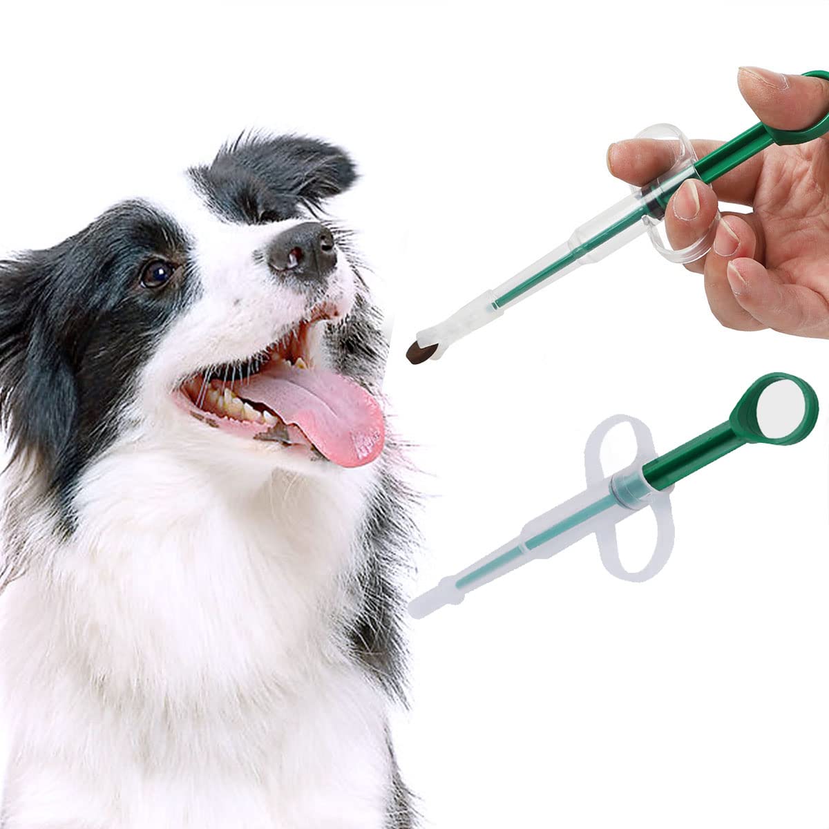 IBLUELOVER 2pcs Dog Cat Medicine Syringes Pet Medicine Feeding Dispensers Tablet Feeding Tool Pill Capsule Injection Pusher Feeder Liquid Dispensing Injector for Dogs Cats Baby Animals