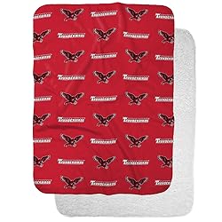 Casper College Logo Pattern Sherpa Blanket, Warm