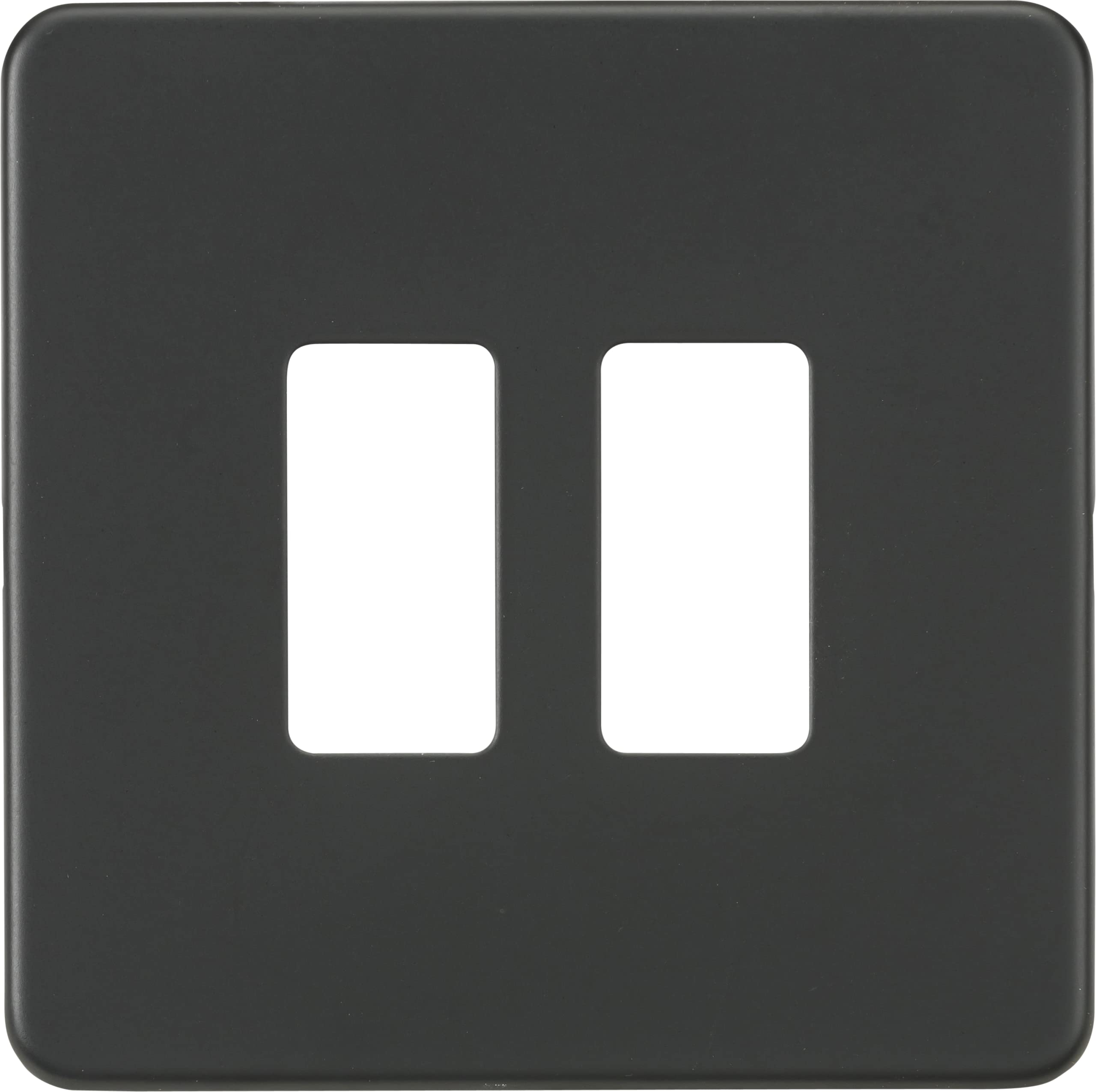 Screwless 2G Grid faceplate - Anthracite