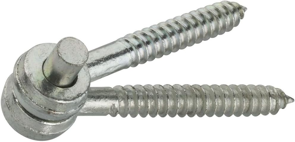 National Hardware N131-169 295 Screw Hook/Eye Hinges in Zinc Plated, 2 Pack,5/8