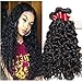VIPbeauty Brazilian Human Hair Water Wave Bundles 10A Grade Natural Black Can Be Dyed & Bleached 3 Bundles (18 20 22)