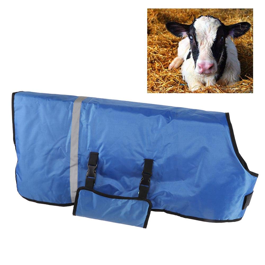 Calf Blanket, Oxford Fabric Sheep Cover Cow Water Proof Clothes Windproof Calf Jacket Livestock Farm Animals Supplies with Thickened Cotton