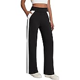 BMJL Womens Casual Lounge Pants Wide Leg Sweatpant Work Loose High Waisted Trousers with Pockets