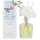 L'odeur Vill Reed Diffuser, 8.5 Oz(250ml)Jasmine & White Tea Bathroom Diffuser with 10 Sticks, Scented Diffuser Home Fragrance Essential Oil Reed Diffuser Set for Home Large Rooms Bathroom Shelf Decor