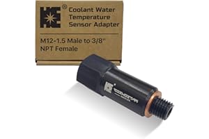 HE COSMOSTAR Cosmostar Coolant Water Temperature Sensor Adapter – M12-1.5 Male to 3/8" NPT Female, 1.7" Extended Length, Aluminum Alloy, Compatible with GM LS Engines LSX LS1 LS3 LS2 LM4 LM7 L76 LQ9 LR4 LS6 L92