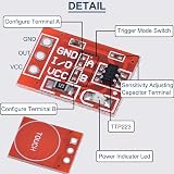 DAOKAI TTP223 Touch Button Module 20 Pcs Self-locking Jog Capacitive Key Switch view 5