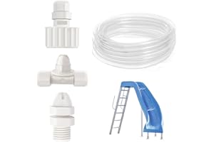 TVWEN Pool Slide Water Tubing Kit, Spray Hose Kit/Parts for Inground Pool Slide, Swimming Pool Slide Water Sprayer