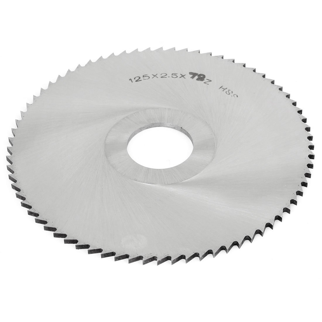 Sourcingmap HSS High Speed Steel 125mm x 2.5mm x 27mm 72 Teeth 72T Circle Milling Disc Mill Cutting Wheel Slitting Saw Cutter Hand Tool
