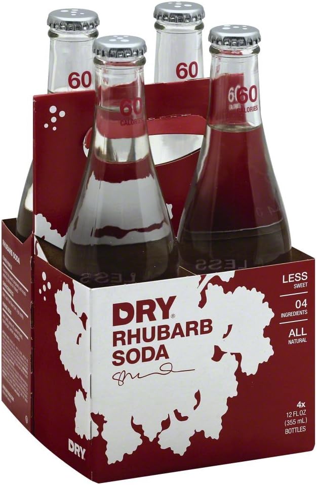 Dry Soda - Rhubarb, 12 Ounce - 4 per pack - 6 packs per case.