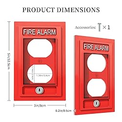 ShinyLuck Fire Alarm 1 Gang Electrical Duplex