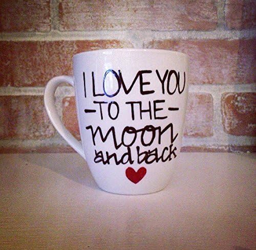 I Love you to the moon and back Hand Painted Coffee mug