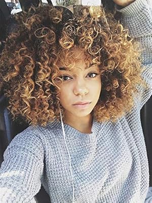 Aisibeauty Short Curly Wigs For Black Women Synthetic Hair Blonde