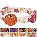 Blueberry Pet Thanksgiving Fall Obsession Ginkgo Biloba Leaf Designer Adjustable Dog Collar with Pumpkin, Medium, Neck 14.5