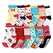 ShoppeWatch Baby Girl Socks with Grips 12 Pairs for Toddler Kids Infants Babies Anti Slip Non Skid Bottoms 2T and 3T Walkers BBSK42
