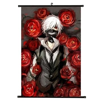 Haushele OFD Anime-Serie Poster Tokyo Ghouls Gemälde Tokyo Tuch Gemälde Anime Perle Scroll Malerei Thema Dekoration Bar Poste