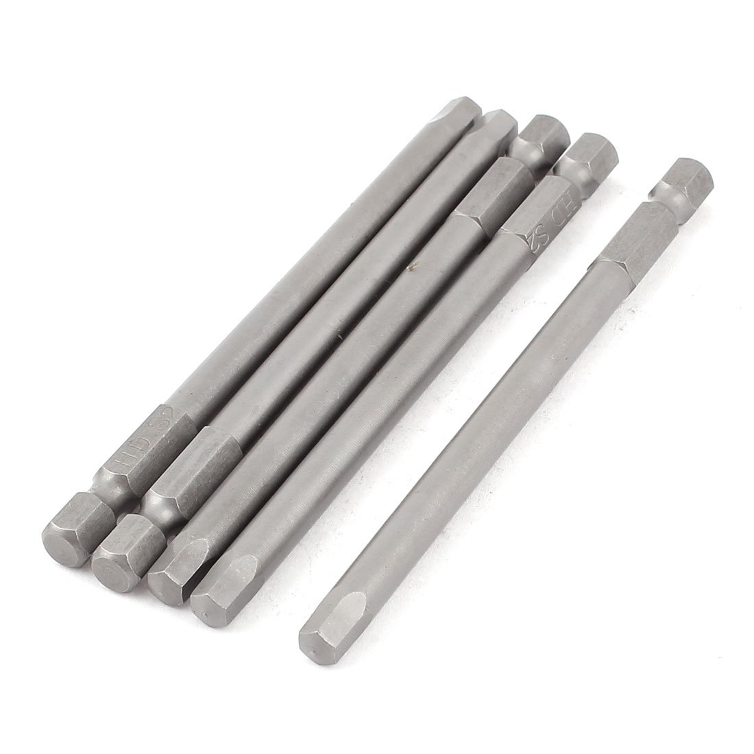 Sourcingmap 1/4 Inch Hex Shank 5mm Tip 100mm Magnetic Screwdriver Bits 5pcs