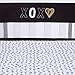 NoJo NoJo - XOXO -Secure-Me Crib Liner, Black, White, Gold