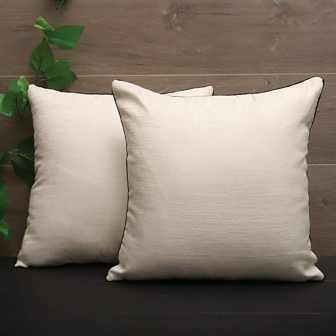Buy SEEVO White Handmade Plain Throw/Pillow Cushion Covers 24 x 24 inch